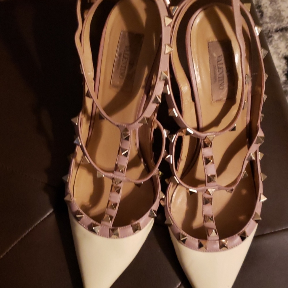 Valentino Rockstud Two Tone Heels